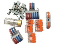 LT-414 4-Pin-Serie Kupfer Versilberte Industrielle Anschlussdose Push-in Kompakt-Spleißhebelklemme für
