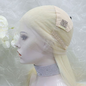 Pelucas de Encaje Completo con Cabello de Fibra, Color Rubio, para Cosplay y Uso Diario - Product Image 4