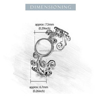 Lotus Fun Handmade China Element Sterling Silber 18 Karat vergoldet Luxus Big Open Arbeits muster verstellbarer Ring Feiner Schmuck