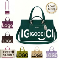 Tas Tote Kanvas Grosir untuk Wanita Logo Kustom Kapasitas Besar Tas Tote Katun Reusable untuk Belanja Perjalanan Kantor Penggunaan Sehari-hari