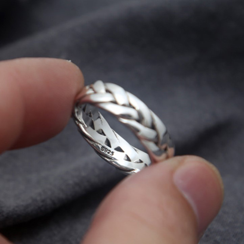 CAKECAKEFANTASTIC  MAN  SILVER925 Solid S999 Fine Silver Chain Men Women 5.5mm Double Wheat