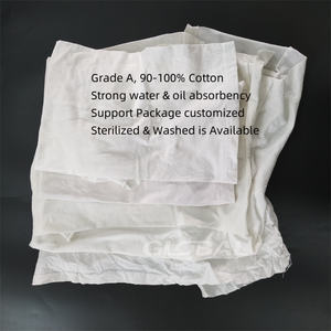 بالة ممسحة قطنية بيضاء بالجملة من القطن الأبيض لون أبيض زيت تنظيف صناعي خرقة بيضاء إلخ - Product Image 4
