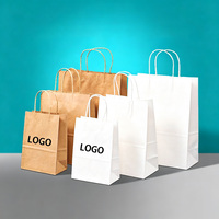 Sacs cadeaux personnalisés imprimés pour fête d'anniversaire, sacs à friandises mignons à motifs variés pour enfants, sacs de courses en papier kraft pour célébrations
