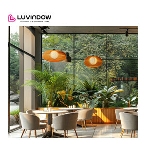 Luvindow 10 ستارة زجاجية من الألومنيوم باب ثنائي البولد الأكورديون نافذة بانورامية لتقسيم الجدار - Product Image 4