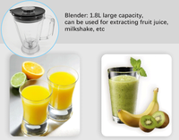 Production en usine presse-agrumes frais Smoothie Blender Grinder 1.4L Mini Chopper Concasseur électrique Robot culinaire