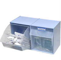 Wandmontierte Neigbare Kunststoff-Aufbewahrungsboxen Dental Flip Bin Organizer Stapelbare Offene Aufbewahrungsboxen für Kleinteile Medizinisch