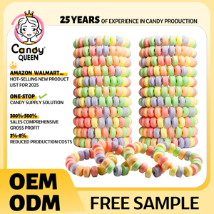 HACCP/BRC Certificate Wholesale Fruity Cartoon <strong>Fruit</strong> Compressed Hard <strong>Candy</strong> Multi-Colored Necklace Bracelet Tablet Bulk OEM ODM - Product Image 2