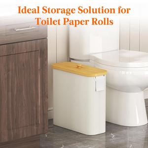 Foldable Basket Organizer for Bathroom Holds 9 Mega/12 Regular Rolls <b>Waterproof</b> Toilet Paper Holder <b>Storage</b> <b>Box</b> - Product Image 2