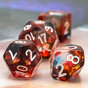 Para Udixi Logo personalizable Mazmorras y dragones en forma poliédrica Juego de dados RPG de resina Esmalte Rojo Dados de resina de <span class=keywords><strong>color</strong></span> personalizado - Product Image 5