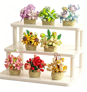 Jouet éducatif en plastique ABS unisexe, 40 pièces, échelle 1:8, briques de construction, style <span class=keywords><strong>puzzle</strong></span>, panier de fleurs pour enfants, cadeau de Noël - Product Image 2