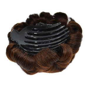 Accessoires pour cheveux : <span class=keywords><strong>Chignon</strong></span> synthétique style fleur <span class=keywords><strong>rétro</strong></span>, type scrunchie, pour queue de cheval - Product Image 3