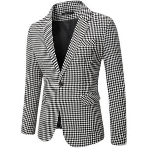 <span class=keywords><strong>Blazer</strong></span> de Costume <span class=keywords><strong>Homme</strong></span> de Haute Qualité, Veste Décontractée à <span class=keywords><strong>Carreaux</strong></span>, <span class=keywords><strong>Blazer</strong></span> à Un Bouton, Manteau de Travail Professionnel pour Hommes - Product Image 4