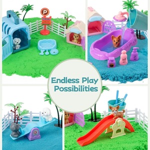 Bassin sensoriel pour enfants Montessori Maternelle Plateau <span class=keywords><strong>de</strong></span> <span class=keywords><strong>sable</strong></span> sur le thème des animaux <span class=keywords><strong>Jeu</strong></span> d'éducation précoce Jouet éducatif inspirant pour les enfants - Product Image 5