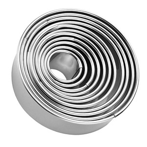 Baking <b>Tools</b> Eco-friendly Non-stick Stainless Steel Food Grade Round <b>Cookie</b> Cutters Biscuit Moulds Simple Modern High Quality - Product Image 1