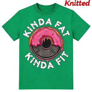 T-shirt da sollevamento pesi con stampa divertente 'Kinda Fat Kinda Fit Donut', maglietta grafica per allenamento in palestra, regalo per amanti dell'umorismo fitness, t-shirt oversize in cotone a maniche corte, streetwear, top casual - Product Image 4