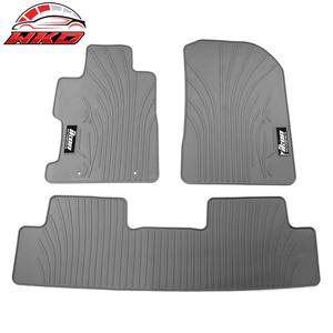 Tapis de sol toutes saisons pour Honda Civic 8ème génération 2006-2011, avec logo IKON, gris, en latex, style IKON, imperméable - Product Image 1