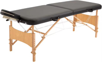 Hochwertige höhenverstellbare Massageliege aus Holz, komfortabel, weich, Deluxe PU-Leder, Holz-Massagetisch