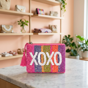 Monedero bordado a mano con cuentas, bolsa con cremallera y logotipo personalizado, bolsa de algodón para cambio, para regalo de boda - Product Image 2