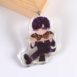 उच्च गुणवत्ता अनुकूलित रचनात्मक डबल पक्षीय कीचेन एनीमे होलोग्राफिक ग्लिटर एपॉक्सी स्पष्ट कस्टम एक्रिलिक आकर्षण केपॉप के लिए - Product Image 6