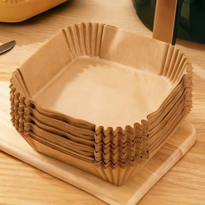 Papiers sulfurisés jetables pour friteuse à air, carrés, 100 pièces, antiadhésifs, résistants à l'huile - Product Image 5