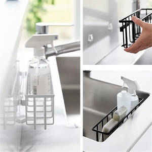 Modern Creative Wall-Mounted Space-Saving Kitchen Storage Racks Eco-Friendly Lazy Susan Hotel Use Cleaning Supplies <b>Baskets</b> <b>Sink</b> - Product Image 3