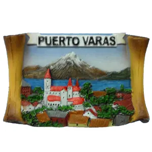 Wholesale Chile Santiago souvenir polyresin fridge magnet national Tourist