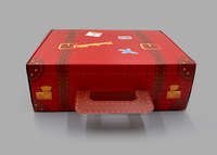 Conception de valise personnalisée, boîte d'emballage en papier, cadeau