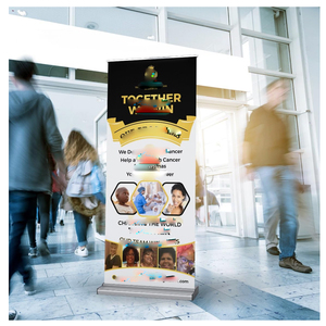Expositor Enrollable Retráctil con Impresión a Todo Color Personalizada, Resistente al Agua, Diseño Gratuito para Stand de Ferias Comerciales - Product Image 1