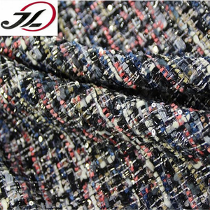 Vente directe d'usine tissus d'automne et d'hiver <span class=keywords><strong>tissu</strong></span> de <span class=keywords><strong>tweed</strong></span> de tissage de soie brillante pour pardessus - Product Image 3