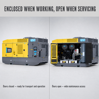Compresseur d'air diesel portable Atlas Copco X-Air 1300-35 sur châssis avec cabine fermée – Fournisseur OEM/ODM en gros