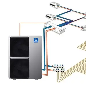 Nulite R290 WIFI Control 10KW 16KW 19KW DHW Heating Cooling Monoblock Air Source EVI DC Inverter Air to Water Heat Pump ErP A++