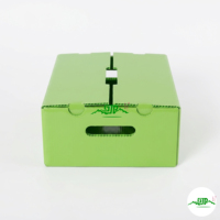 Ecologische herbruikbare geventileerde golfkartonnen fruitdoos met glanzende laminatie, aangepaste logo verzenddoos voor verse peren