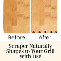 Grattoir à gril en bambou avec ouvre-bouteille, nettoyeur de barbecue 39 cm sans poils, indispensable pour les grillades estivales