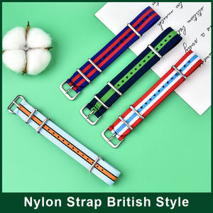 ניילון פסים שעון רצועת 18mm 20mm 22mm להקת שעון אופנה בד ניילון רצועת להקת שעון קולעת - Product Image 2