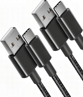 Câbles de charge USB-A USB-C 1,8 m en nylon double tressé USB 2.0 pour iPhone 17/17 Pro/ pour S10+/ V30
