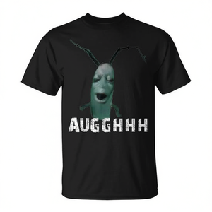 Camiseta Cursed Plankton Meme negra para adultos, unisex, camiseta de humor de Internet, manga corta, cuello redondo, impresión digital - Product Image 3