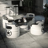 Set di Mobili in Stile Industriale in Ferro per Ristoranti, Hotel, Negozi di Tè, Caffetterie, Bar, Aree di Riposo Commerciali - Uso Domestico