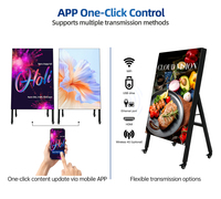Afficheur LED vertical portable, écran d'affichage numérique LED sur pied, mobile pour la promotion en magasin et en centre commercial