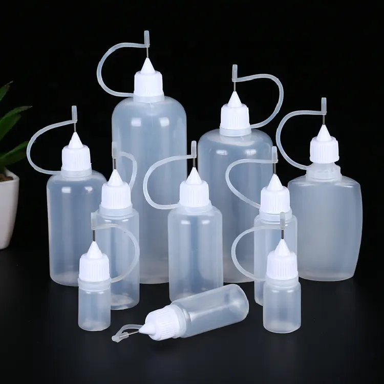 small plastic squeeze dropper bottles for needle tip 5ml 10ml 15ml 20ml 30ml 50ml 60ml 100ml 120ml