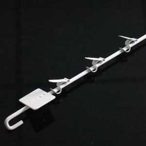 12 Station Hanging Merchandise Strips With <b>Hooks</b> Metal Display <b>Clip</b> Strips for Retail Display With Label Header - Product Image 3