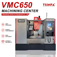 Centro de Mecanizado Vertical VMC650 de 3 Ejes Directo de Fábrica, con Caja de Herramientas de 8 Posiciones para Piezas Industriales de Aluminio y Moldes CNC