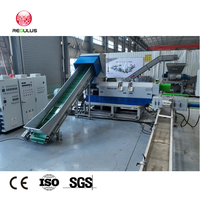Ligne de granulation et de pelletisation à double extrusion pour films et emballages en PP, PE, PA, haute capacité, avec compacteur, certifiée CE