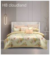 Parure de lit 3 pièces Cloudland toutes saisons à imprimé personnalisé, 100 % coton certifié OEKO-TEX, écologique, 300 fils, style artistique