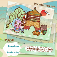 Venta al por mayor personalizada Diy troquelado pegatinas escena diario pegatina decorativa con mapa Alpine Baijing