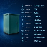Appareillage de mesure extérieur personnalisé 10kV 12kV Max 630A CT 0.2S PT 0.5 pour connexion d'énergie renouvelable