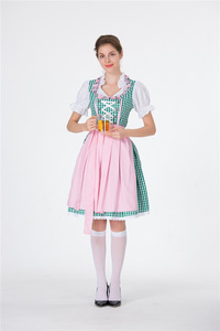 Tradizionale bavarese Octoberfest tedesco birra Wench <span class=keywords><strong>Costume</strong></span> adulto Oktoberfest Dirndl vestito cameriera con grembiule - Product Image 6