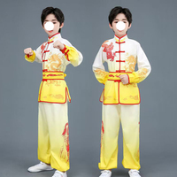 Tenue de Danse pour Enfants : Costume de Compétition Tai Nese Yangko, Uniforme d'Arts Martiaux, Ensemble de Danse du Tambour Dragon