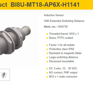 ใหม่เซ็นเซอร์ตรวจจับระยะใกล้แบบเหนี่ยวนำรุ่นดั้งเดิม Bi20u-m30-iol6x2-h1141 Bi8u-mt18-ap6x-h1141 อเนกประสงค์สำหรับการติดตั้งระบบอัตโนมัติ ใช้ BI20U-M30 - Product Image 6