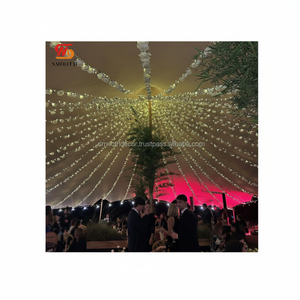 Cortina Floral Colgante de Seda Artificial Suave para Decoración de Techo, Ideal para Bodas al Aire Libre, Salones de Banquetes, Hoteles y Navidad - Product Image 1