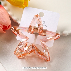 لون حلوى كريستالي 7-مقطع نصف مربوط بخمس نجوم تصميم بلاستيك للفتيات والنساء - Product Image 3